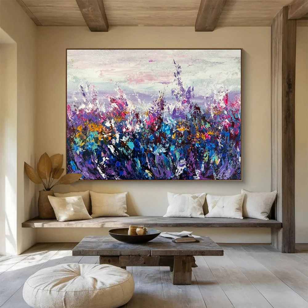Purple Original Meadow Abstract Wall Art 15PZT